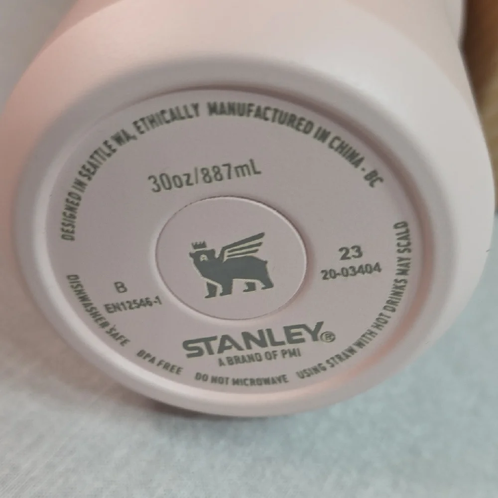 Stanley 30 oz Stainless Steel Ice Flow 2.0 Flip Straw Tumbler Rose Quartz - Picture 4 of 8